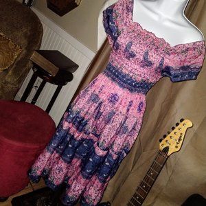 Off-The-Shoulder Embellished Floral MidiDress NWOT